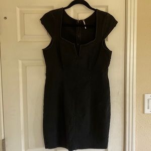 Free People Black Denim Dress Size M